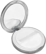 Powder Container Set, Empty Preventative Leak Flocking Powder Puff Refillable Loose Compact Container HD Mirror for Travel Cheeks