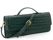 [TANMORT] Evening Clutch Purse Ladies Leather Crossbody Shoulderbag with Detachable Shoulder Strap
