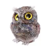 Healing Orgone Crystal Owl Figurine, Resin Animal Owl Statue Decoration for