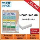 White Magic King Eraser Sponge Stubborn Mark Sponge Chemical Free Cleaner x 3
