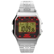 Timex T80 x Space Invade Limited Edition Silver Watch TW2V30000 RRP $179