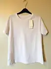 Mango Womens Regular Organic Cotton Round Neck T-Shirt M BNWT RRP £13.94 White