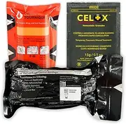 Spec Operator Rapid First Aid | 6" Israeli Bandage, Celox Granules, and SWAT Tourniquet by Off Grid Warehouse