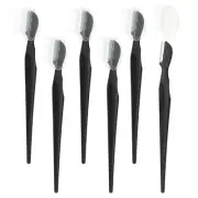 6pcs Eyebrow Razor for Women Stainless Steel with Small Eyebrow Comb Black