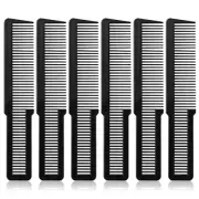 6 Pieces Hair Cutting Comb for Women, Professional Barber Combs Set All Black