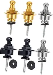ERINGOGO 6pcs Guitar Strap Locks Heavy Duty Metal Quick Release Fixators for Electric Guitar Bass Secure Strap Buttons Durable Practical Design