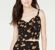 Womens Top Size M Gypsies & Moondust Floral Printed Tie-Front