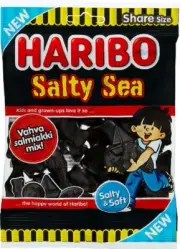 Haribo Salty Sea 170g, 14-Pack - Danish Licorice Candy