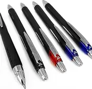 Uni-Ball - Jetstream SXN-210-1.0mm Retractable Rollerball Pen - Pack of 5 - [2 Black, 2 Blue, 1 Red]