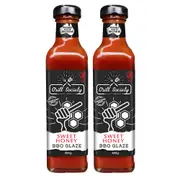 2x 280g Grill Society Sweet Honey Glaze BBQ Dip Sauce/Condiment Cook/Roast/Grill