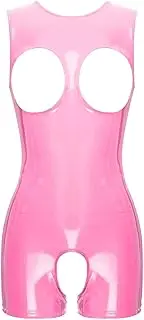 [GRRKDFQ] Women'S Erotic Bodystockings & Catsuits Revealing Crotch Revealing Boobs Back Zipper Bodysuit