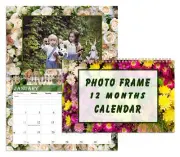 2026 Photo Frame Wall Spiral-bound Calendar - (Geometrics Edition #013)