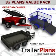 Trailer Plans - OFF ROAD CAMPER,TANDEM BOX & CAGE TRAILER PLANS -Plans on CD-ROM