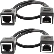 XYWHPGV 30cm 1ft Ethernet LAN Female to Female Network Cable RJ45 Extension Cord 2pcs(7c8ad 58e4c 3e0f5 e020c dc1d9 3aa1a