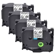 4PK For Brother P-touch PT- 9200 TZ-151 TZe-151 Black on Clear Label Tape 24mm