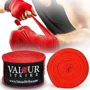 Boxing Hand Wraps Mexican Bandage Muay Thai PRO Wrap Kickboxing Glove Stretchy Bandages Premium MMA Training Workout Cotton Twin Pack (4M Professional Quality) - Valour Strike