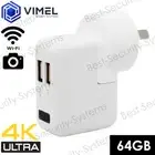 Home Wireless 64GB WIFI Smart Security Wall Power Adapter Evidence Camera Spy