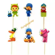 24pcs Pocoyo Cupcake Toppers Pocoyo Party Cup Cake Decoration Premium Quality AU