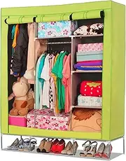 Fabric Wardrobe,Simple Temporary Cupboard Storage Organizer Multifunction Closet for Dorm Room,Locker Room 170 * 130 * 45CM(Size:170 * 130 * 45CM,Color:B) (A 170 * 130 * 45CM)