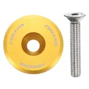 1 1/4" OD Bike Headset Stem Top Cap for Road Bike MTB with M6 Bolt Gold