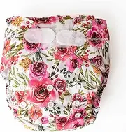 Monarch Ultimate Wipeable Cloth Nappy with Hook and Loop Closure, Bums N' Roses