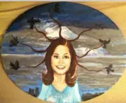 Original One Of a Kind Mary Tyler Moore Painting signed by Artist Pop Art New