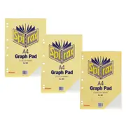 Spirax A4 25-Leaf Graph Pad (Pack of 10) - 1mm