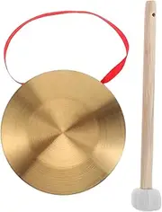 JOINPAYA Chinese Gong Mini Drum Percussion Instrument with Cymbals and Tambourine Perfect for Music Play Meditation and Home Decor