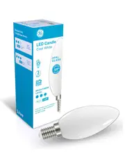GE 4.7W LED Opal SES Candle Cool White Globe