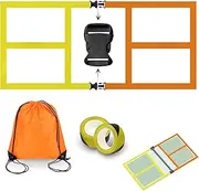 TRINKA Pickleball Court Marking Kit, Temporary Pickleball Court Lines Markers with 2 Tape, Official Size Pickleball Lines Portable Marking Set for Outdoor Indoor Gym Pickleball Tennis (Orange-Yellow)