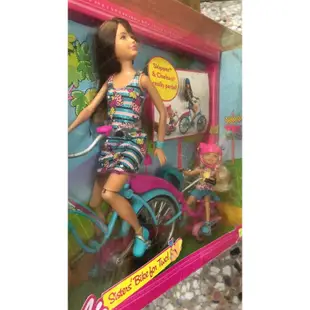 現貨 Barbie芭比 史基普與雀兒喜 姐妹雙人協力腳踏車組 Skipper Chelsea Barbie