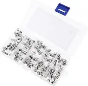 LALAFINA 100pcs Fast Blow Glass Fuse Assorted Kit to Durable Glass Tube Fuses for Overcurrent Protection High Reliability Precision Production