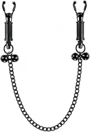 SM sex toys for men and womenNipple Clamps with Chain, Adjustable Weight Metal Nipple Clamps for Men Women, Non-Piercing Metal Stimulator Nipple Clips (Black)