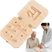 Wooden Perforated Finger Card - Sensory PEG Dexterity Board, Fine Motor Pegboard | 9 Holes Rehabilitation Training Board, Hand Coordination Tool For
