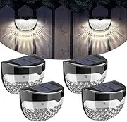 AnnuoYi Outdoor Solar Lights,LED Waterproof Solar Fence Lights,Solar Wall Lights,for Garden/Patio/Driveway Path Outdoor Scene(4 Pack)