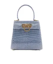 Buckle alligator handbag One size Blue