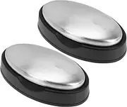 Healeved 2 Pack Stainless Steel Soap Bars Hand Odor Remover for Garlic Fish Onion Bath Soap Soap Base Easy Hand Cleaner for Women Men Boys and Girls