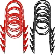 8Pcs Alligator Clip Electrical Test Wires Set Resin 1m/3.3FT 14 Gauge Jumper Wires Kit Flexible Testing Cables for Multimeter Electrical Testing Automotive Repair