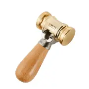 HONGDUI KM-18 Mallet Hammer 22-Ounce Brass Head Mallet Replaceable Plastic Hammer Heads Nylon Inserts Comfortable Handle
