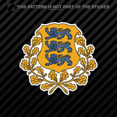 Estonian Coat of Arms Sticker Self Adhesive Vinyl Estonia flag EST EE
