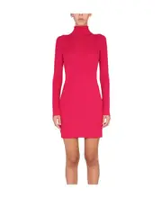 Dsquared2 Turtleneck Knit Mini Dress IT40,XS,IT42 Red