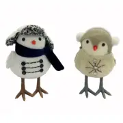 Cross-border Christmas Ornaments Bird Standing Window Home Scene Decoration