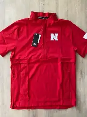 Adidas Nebraska Cornhuskers Game Mode 1/2 Zip SS Jacket EC3127 Mens Size S
