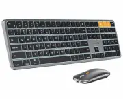 Backlit Bluetooth Keyboard and Mouse for Mac, KM100-A Full Size Wireless Keyb...