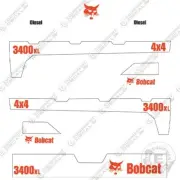 Fits Bobcat 3400XL 4x4 Decal Kit UTV - 7 YEAR OUTDOOR 3M VINYL! - CUSTOM WHITE
