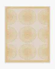 245' x 305' | Machine Washable Runner Rug | Kid & Pet Friendly | Indoor Rug | Jonathan Adler Santorini Ivory & Gold Rug | Ruggable