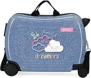 [Enso] Dreamer Children's Suitcase Blue 50 x 38 x 20 cm Hard ABS Combination Lock Side 32L 1.8 kg 4 Wheels Hand Luggage, Blue, Children's Suitcase, Blue, Children's Suitcase