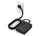 Power Strip Surge Protector with 20W USB C Ports,6Ft Flat Plug Extension Cord...