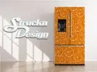 Orange Fruit Shape Pattern White Fridge Freezer Wrap Side Door Vinyl Decal