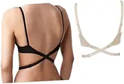 [VALICLUD] Low Back Bra Strap Converter 3 Hooks Bra Strap Extender for v Neck Dresses Shirts